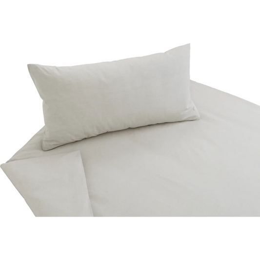 Bio Chambray Bettwäsche Nuance Kissenbezug in Muschel Beige von Cotonea Größe 80x80 cm