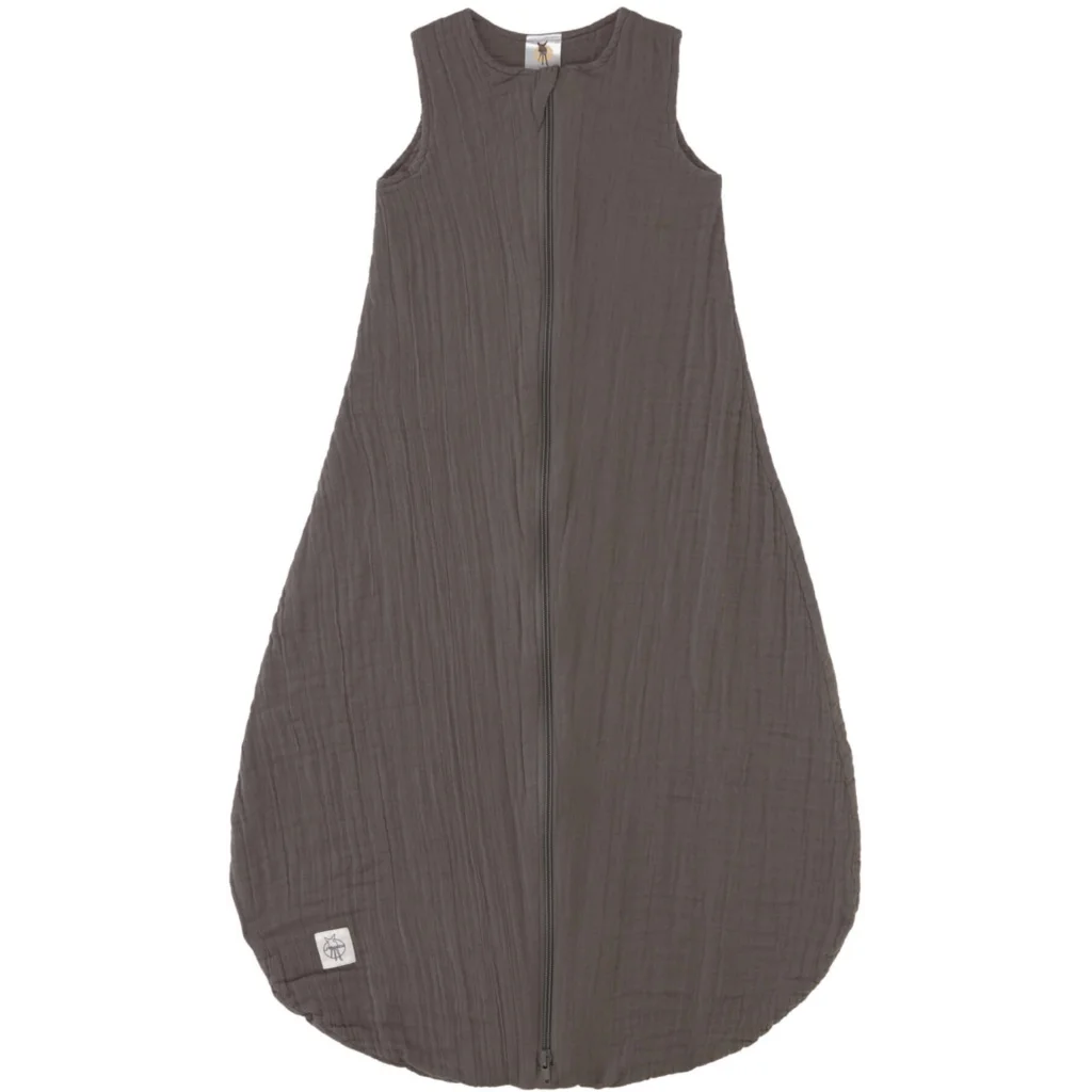 Bio Musselin Baby-Schlafsack in Basalt Braun von Lässig Größe 86+92