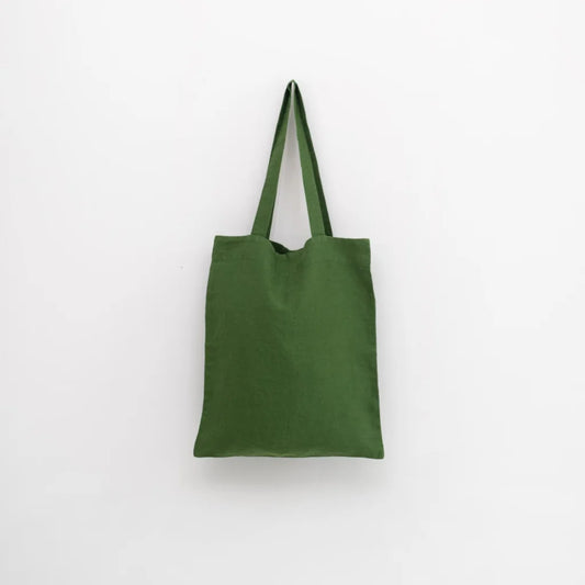 Leinen Einkaufstasche in Grün von Linen Tales Größe 38 cm breit+ 42 cm lang
