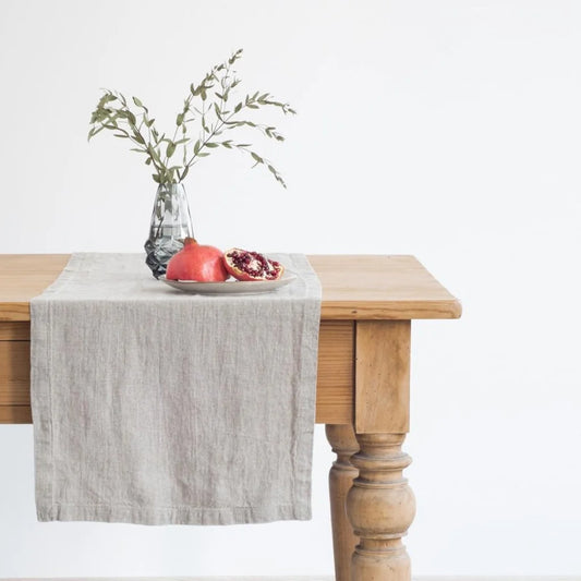 Leinen Tischläufer in Beige von Linen Tales Größe 40x200 cm