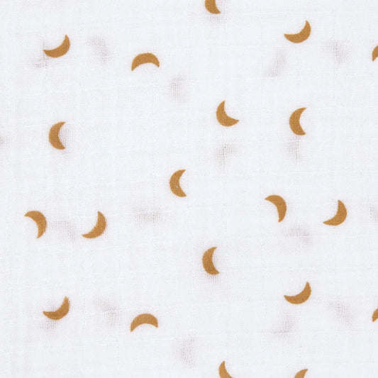 Mull Baby-Tuch Mond 2er-Pack in Hellgrau Grau Muster Mond von Lässig Größe 120x120 cm