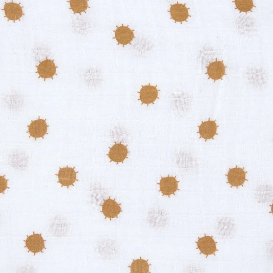 Mull Baby-Tuch Sonne 3er-Pack in Hellgrau Grau Muster Sonne von Lässig Größe 85x85 cm