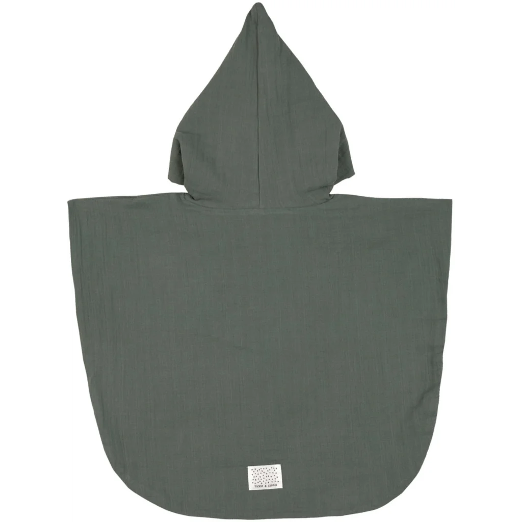 Musselin Baby-+Kinder-Badeponcho in Petrol Grün von Lässig Größe 12-36 Monate