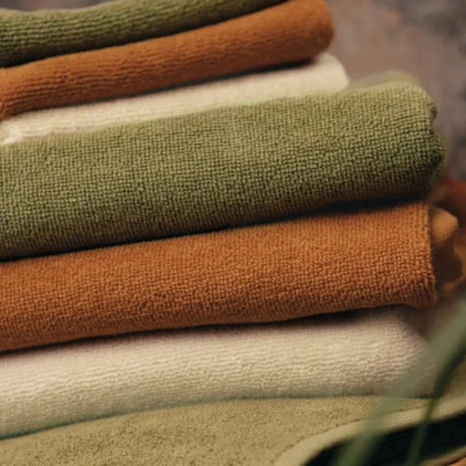 Frottierwaren Farben Grün Creme Orange