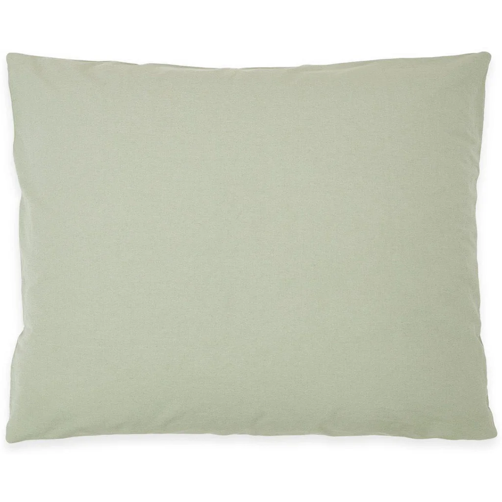 Baumwoll-+Leinen-Mix Bettwäsche Kissenbezug in Hellgrün Grün von erlich textil Größe 80x80 cm