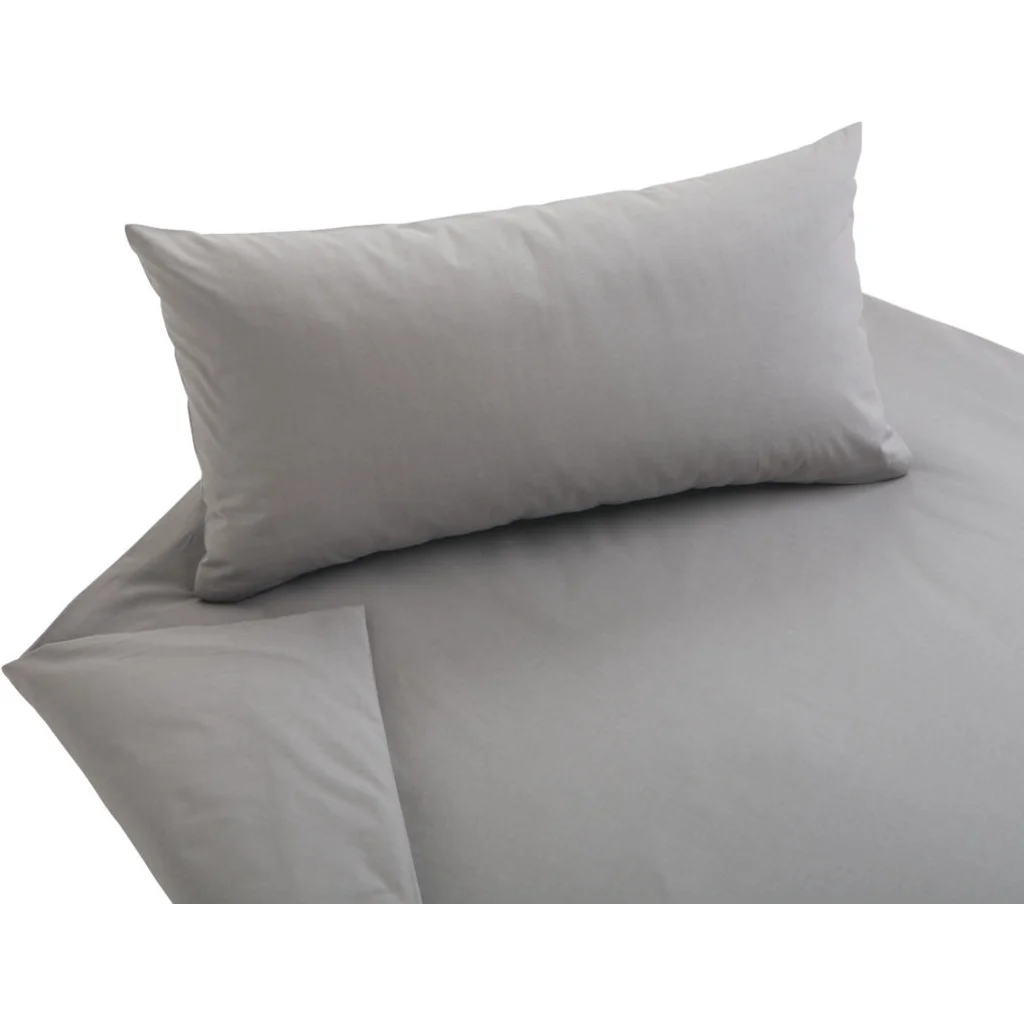 Bio Chambray Bettwäsche Nuance Kissenbezug in Rauchquarz Grau von Cotonea Größe 80x80 cm