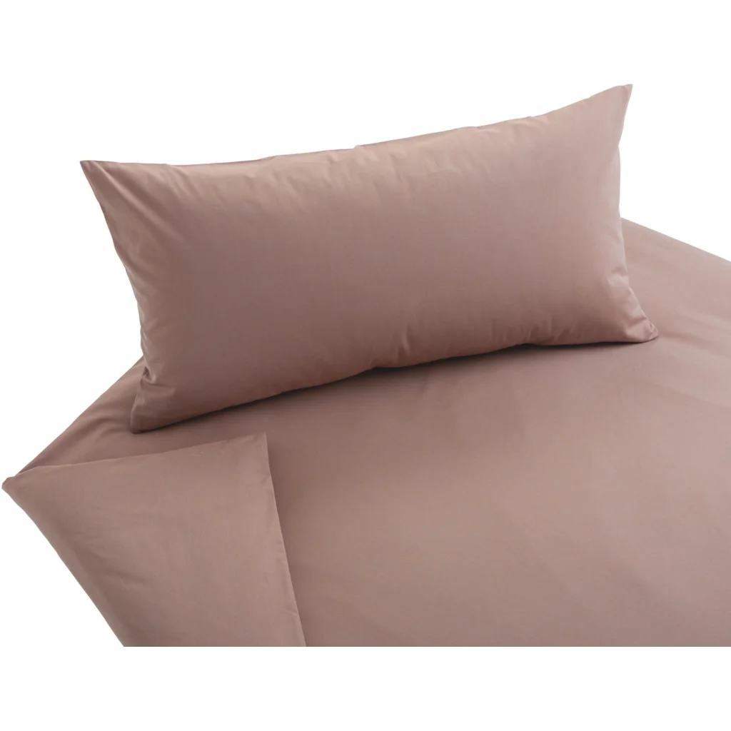 Bio Chambray Bettwäsche Royal Kissenbezug in Karneol Braun von Cotonea Größe 80x80 cm