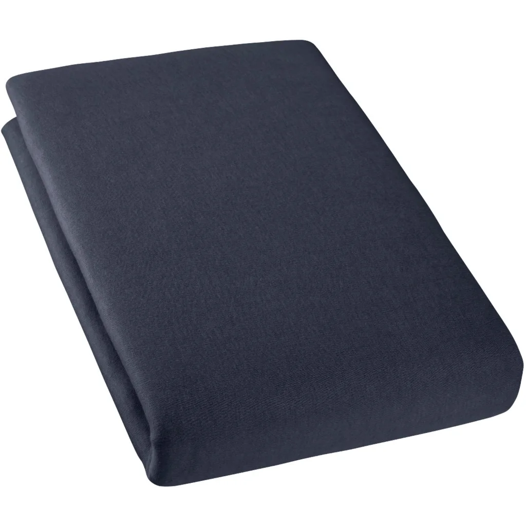 Bio Double-Jersey Spannbettlaken für Matratzen in Standardgröße - Einzelbett in Azurblau Blau von Cotonea Größe 120x200 cm