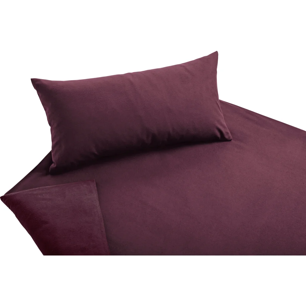 Bio Edel-Biber Bettwäsche Classic Garnitur 3-teilig in Kakao Braun von Cotonea Größe 200x200 + 2x 40x80 cm