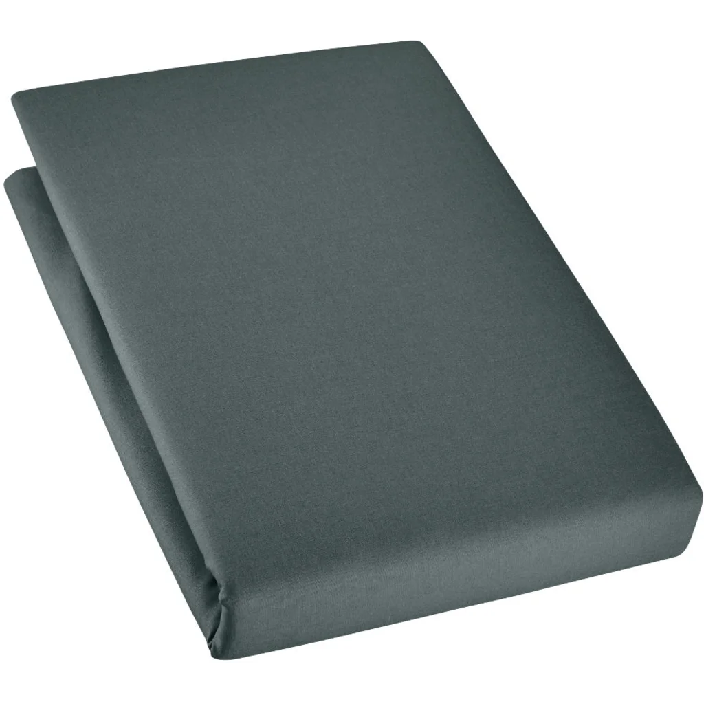 Bio Edel-Linon Spannbettlaken für Kinder-Matratzen in Tinte Grün von Cotonea Größe 60x120 cm