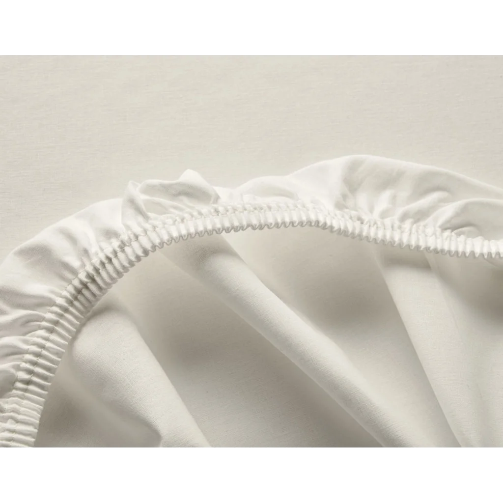Bio Edel-Linon Spannbettlaken für Matratzen in Standardgröße - Doppelbett in Creme von Cotonea Größe 200x200 cm