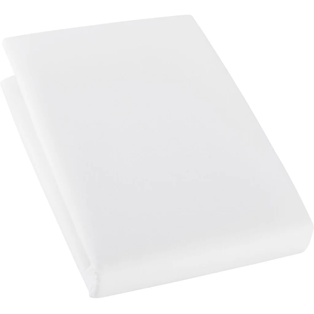 Bio Edel-Linon Spannbettlaken für Matratzen in Standardgröße - Doppelbett in Weiß von Cotonea Größe 180x200 cm