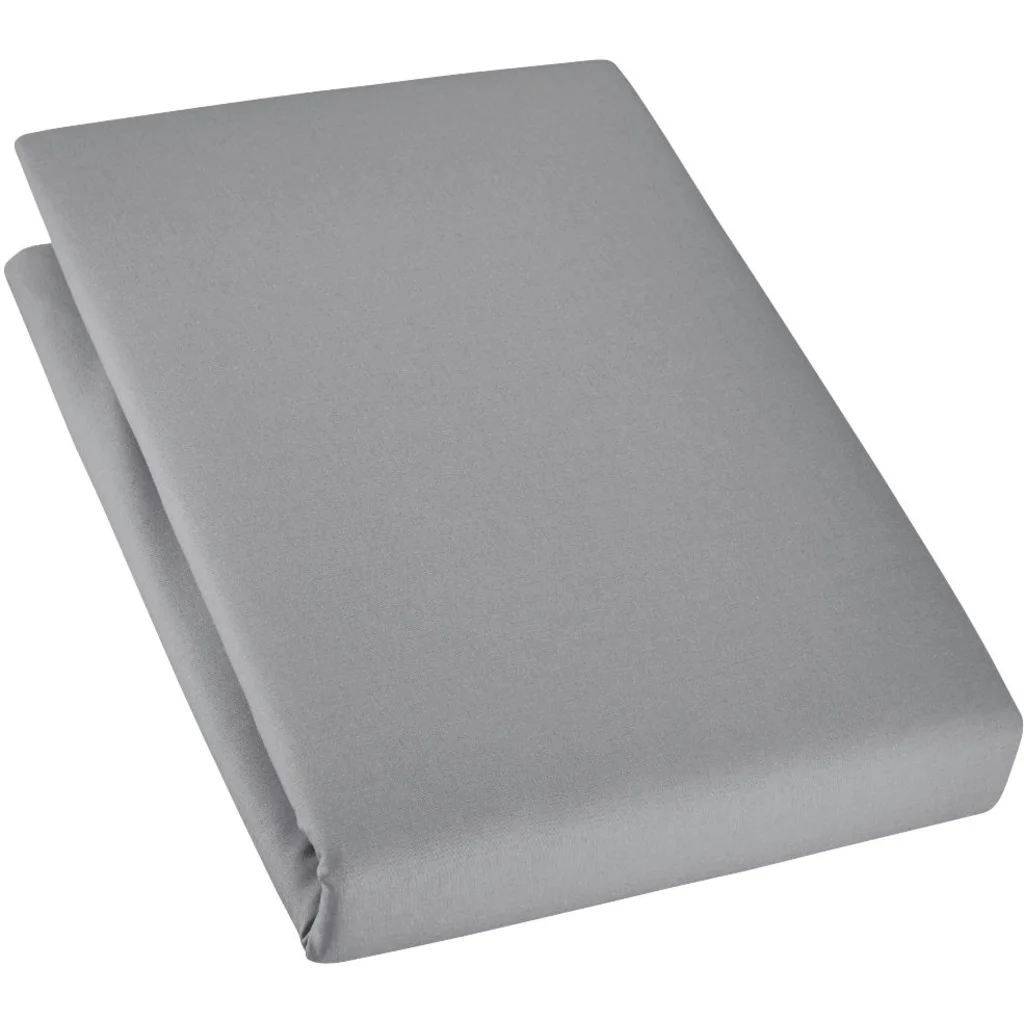 Bio Edel-Linon Spannbettlaken für Matratzen in Standardgröße - Einzelbett in Platin Grau von Cotonea Größe 120x200 cm