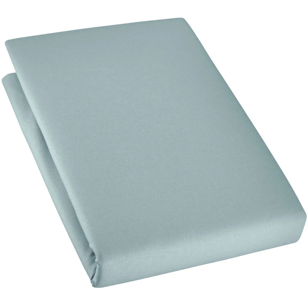 Bio Edel-Linon Spannbettlaken für Matratzen in Übergröße in Atlantik Blau von Cotonea Größe 160x200 cm