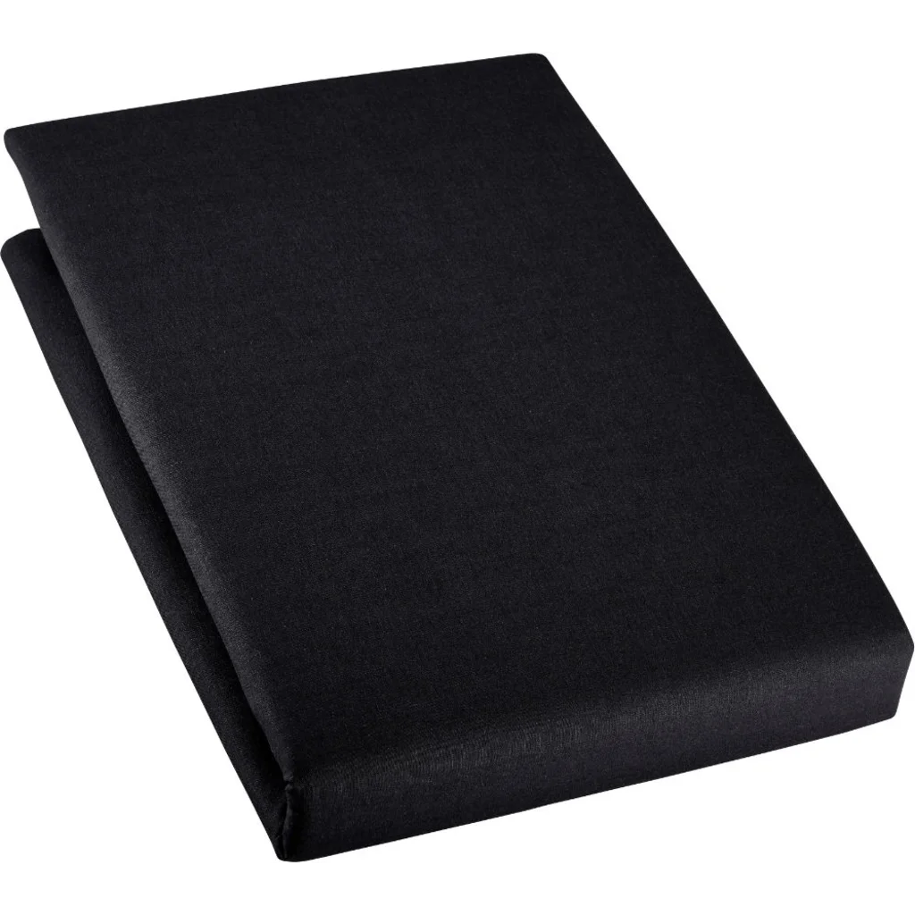 Bio Edel-Linon Spannbettlaken für Matratzen in Übergröße in Schwarz von Cotonea Größe 160x200 cm