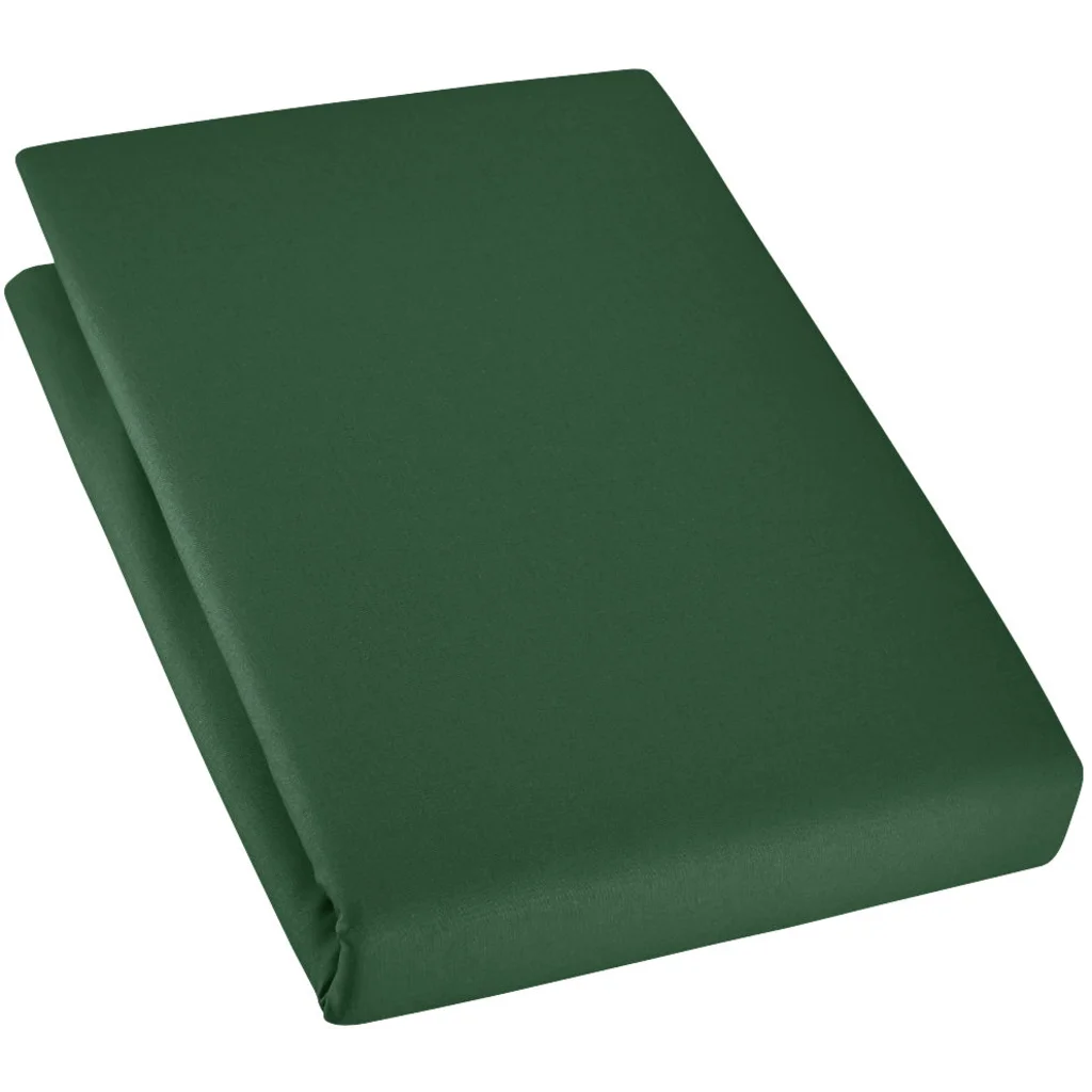 Bio Edel-Linon Spannbettlaken für Matratzen in Übergröße in Smaragd Grün von Cotonea Größe 140x200 cm
