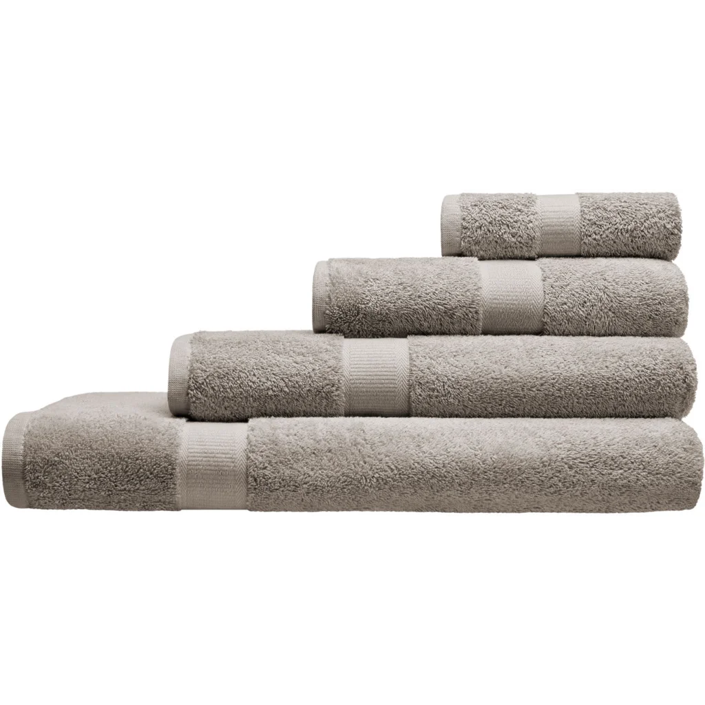 Bio Frottier Duschtuch in Leinen Beige von Cotonea Größe 70x140 cm