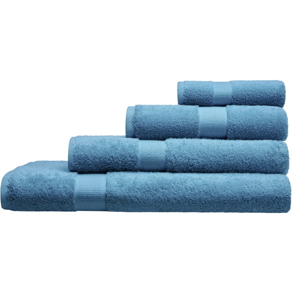Bio Frottier Handtuch in Atlantik Blau von Cotonea Größe 50x100 cm