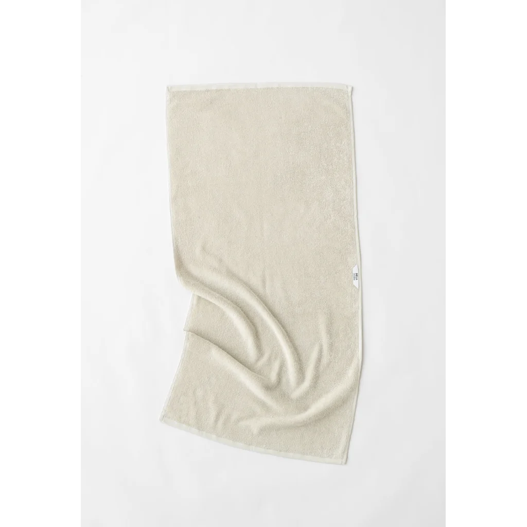 Bio Frottier Handtuch in Beige von MELA home Größe 50x100 cm