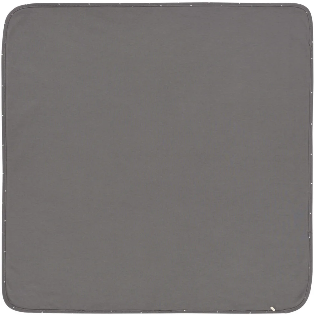Bio Interlock Baby-Wendedecke Spots in Anthrazit Grau Muster Spots von Lässig Größe 80x80 cm
