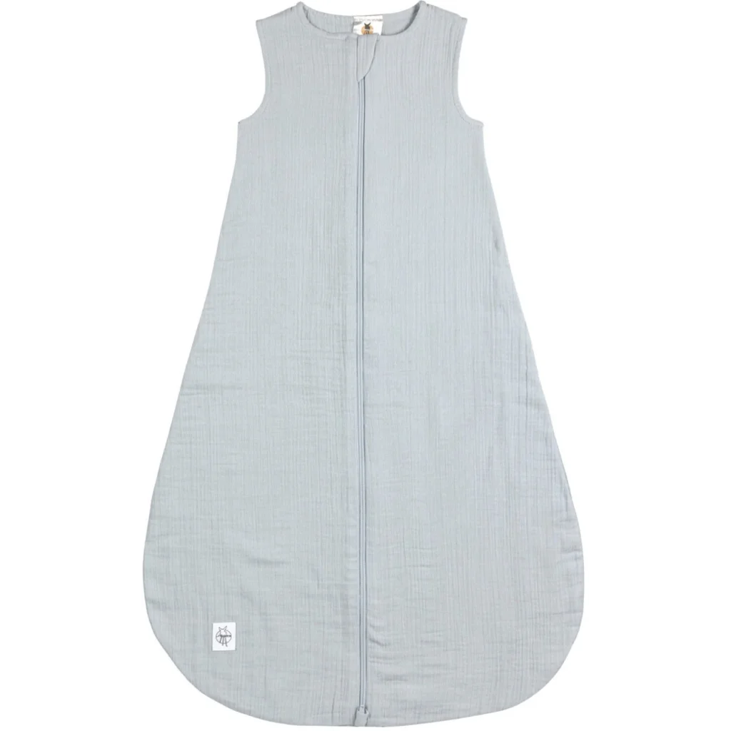 Bio Musselin Baby-Schlafsack in Hellblau Blau von Lässig Größe 62+68
