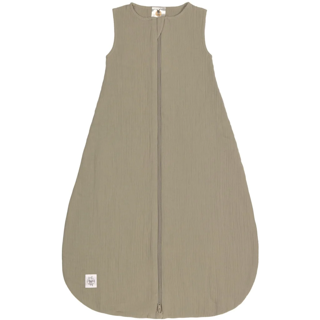 Bio Musselin Baby-Schlafsack in Olive Grün von Lässig Größe 62+68