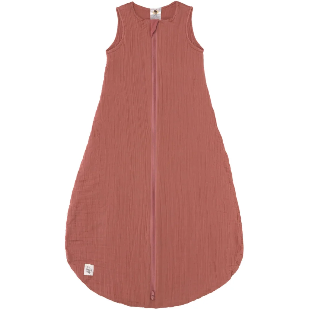 Bio Musselin Baby-Schlafsack in Rost Rot von Lässig Größe 86+92