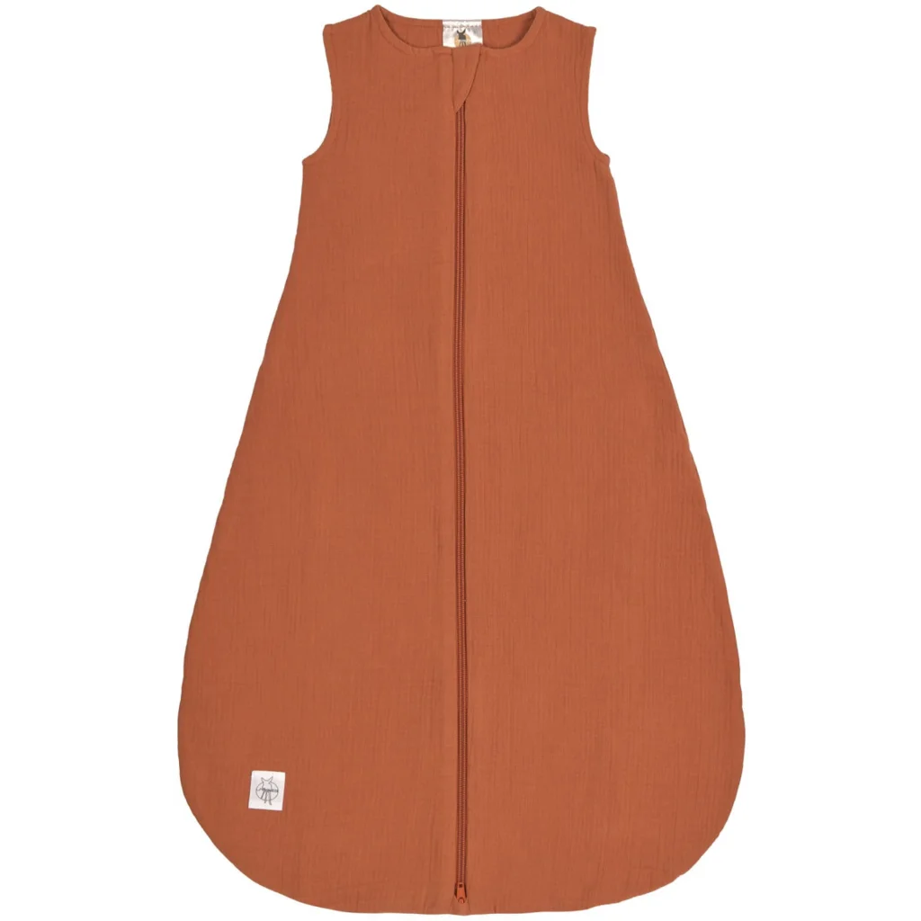 Bio Musselin Baby-Schlafsack in Terra Orange von Lässig Größe 62+68