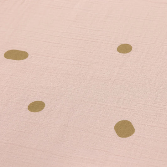 Bio Musselin Baby-Wendedecke Punkte in Rosa Muster Punkte von Lässig Größe 75x100 cm
