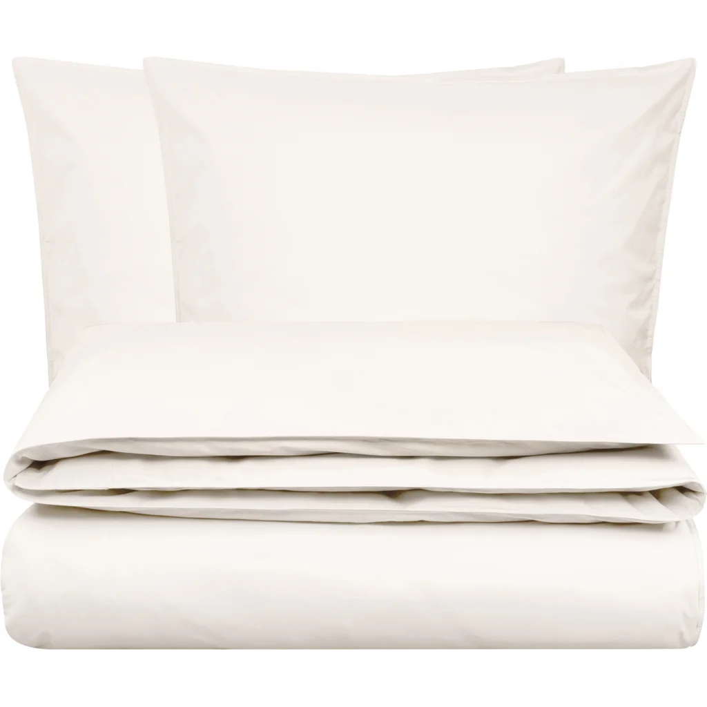 Bio Perkal Bettwäsche Garnitur 3-teilig in Creme von MELA home Größe 240x220 + 2x 80x80 cm