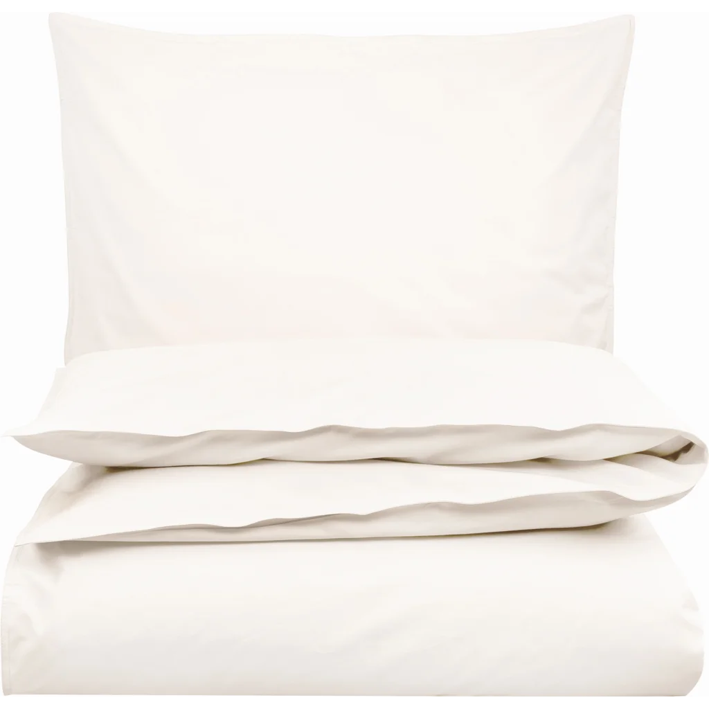 Bio Perkal Bettwäsche Garnitur in Creme von MELA home Größe 155x220 + 80x80 cm