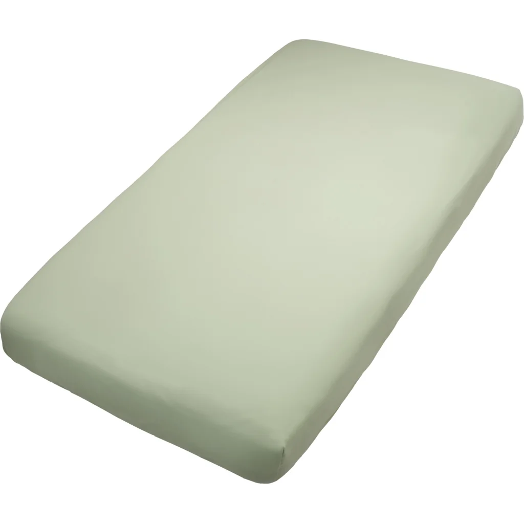 Bio Perkal Spannbettlaken für Matratzen in Standardgröße - Einzelbett in Hellgrün Grün von Living Crafts Größe 100x200 cm