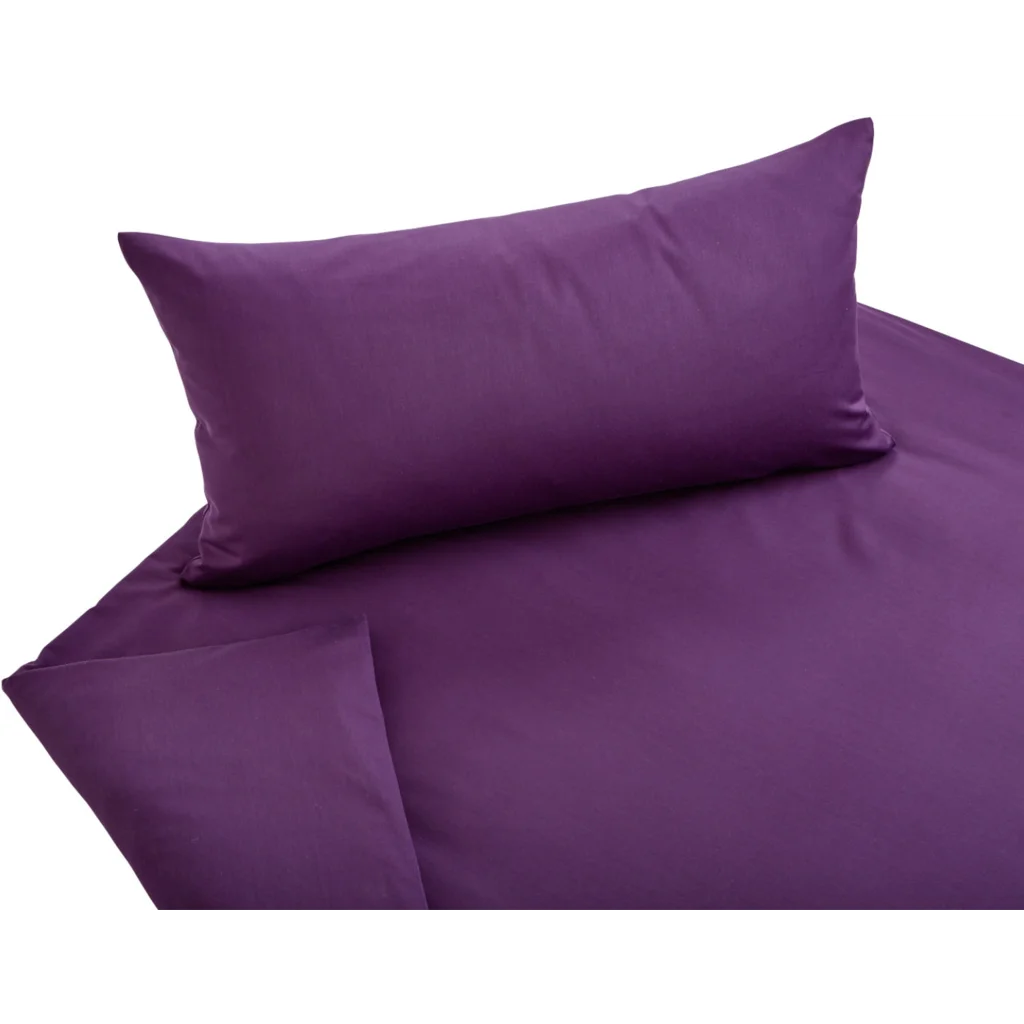 Bio Satin Bettwäsche Classic Garnitur 3-teilig in Beere von Cotonea Größe 200x220 + 2x 80x80 cm