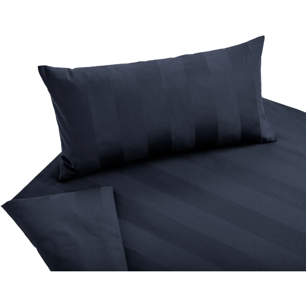 Bio Satin Bettwäsche Superbe Garnitur 3-teilig in Azurblau Blau von Cotonea Größe 200x200 + 2x 40x80 cm
