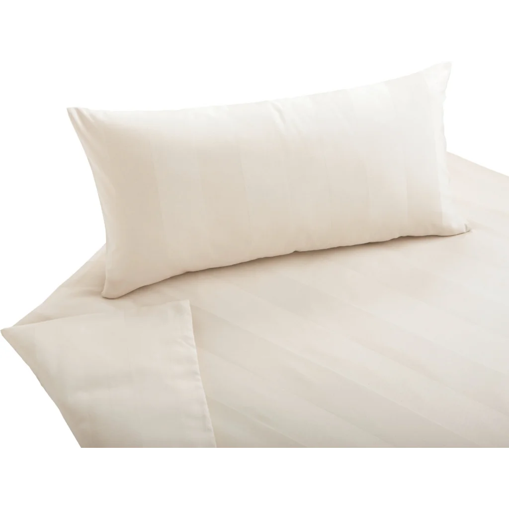 Bio Satin Bettwäsche Superbe Garnitur 3-teilig in Creme von Cotonea Größe 200x200 + 2x 80x80 cm