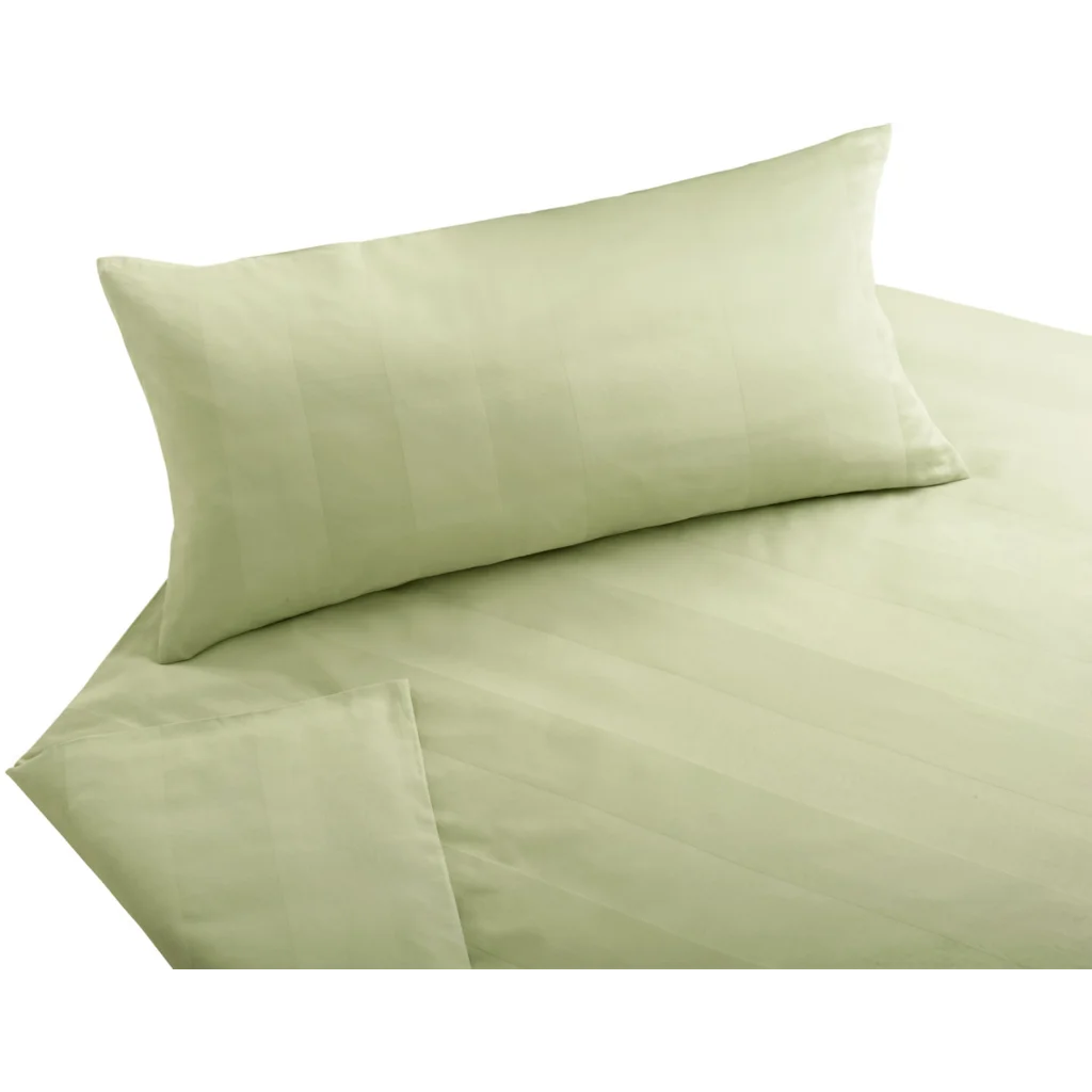 Bio Satin Bettwäsche Superbe Garnitur 3-teilig in Mint Grün von Cotonea Größe 200x220 + 2x 80x80 cm