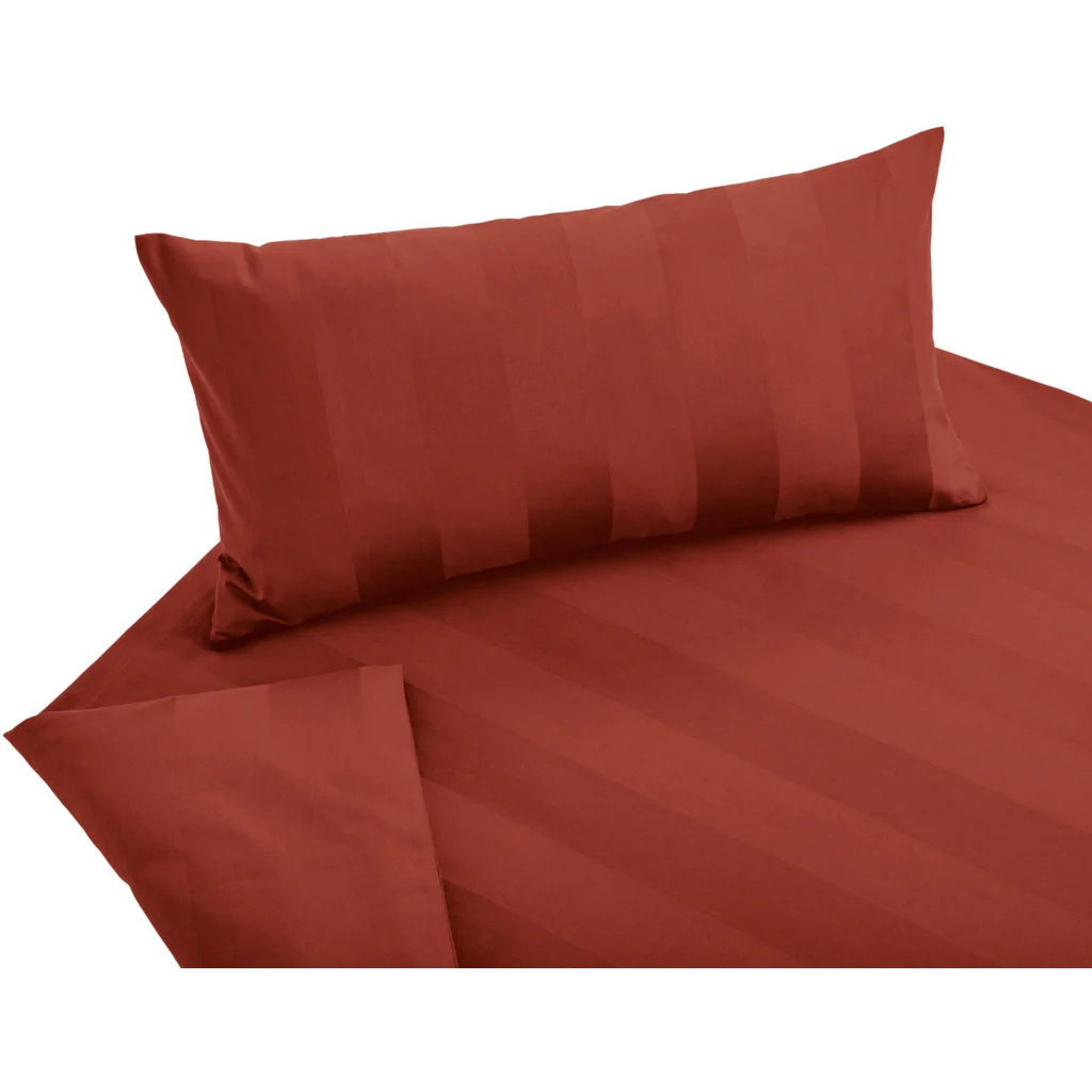 Bio Satin Bettwäsche Superbe Garnitur 3-teilig in Orange von Cotonea Größe 200x200 + 2x 40x80 cm