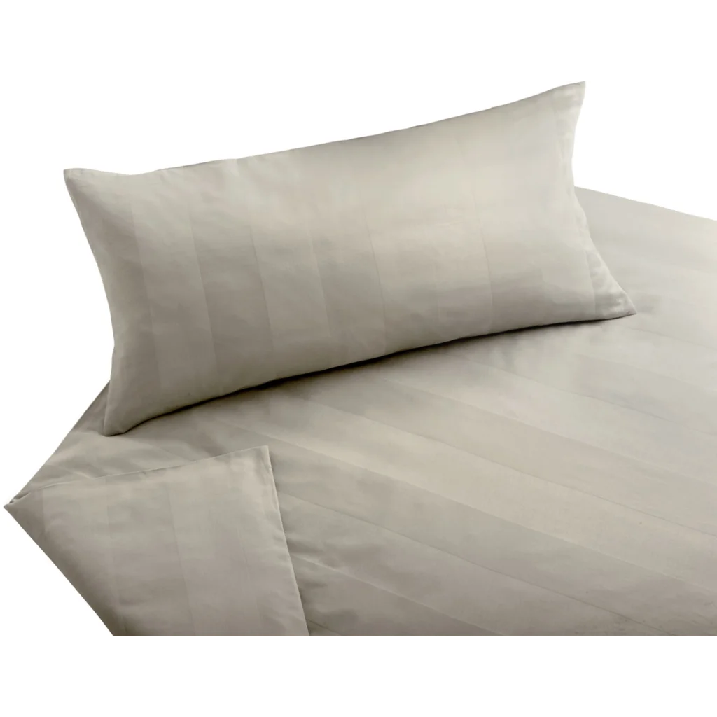 Bio Satin Bettwäsche Superbe Garnitur 3-teilig in Sand Beige von Cotonea Größe 200x200 + 2x 80x80 cm