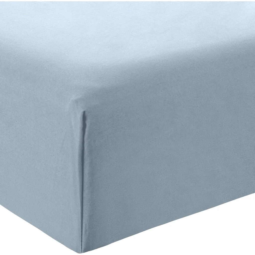 Bio Single-Jersey Spannbettlaken für Boxspringbetten in Standardgröße - Doppelbett in Himmelblau Blau von MELA home Größe 180-200 x 200 cm