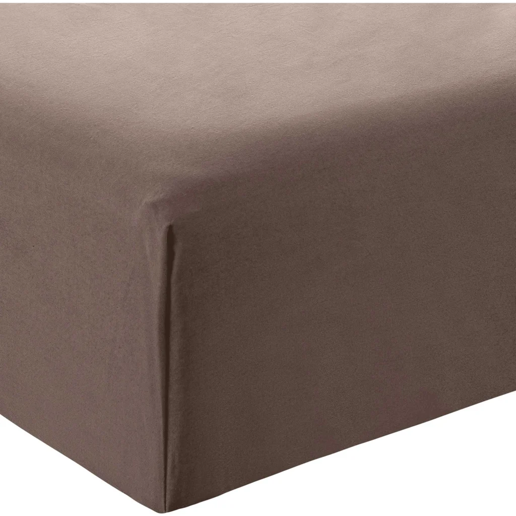 Bio Single-Jersey Spannbettlaken für Boxspringbetten in Standardgröße - Doppelbett in Mokka Braun von MELA home Größe 180-200 x 200 cm