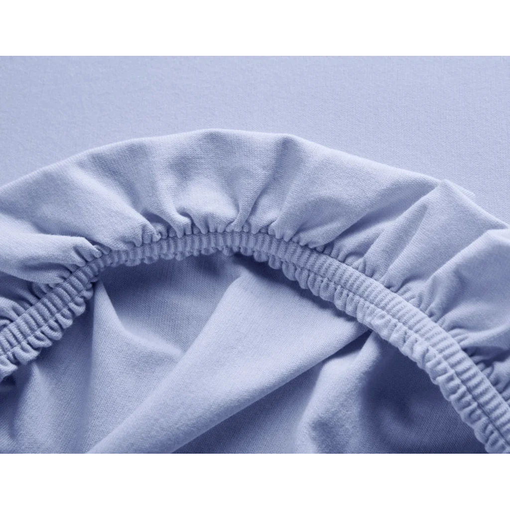 Bio Single-Jersey Spannbettlaken für Boxspringbetten in Standardgröße und Überlänge - Doppelbett in Vergissmeinnicht Lila von Cotonea Größe 180-200 x 220 cm