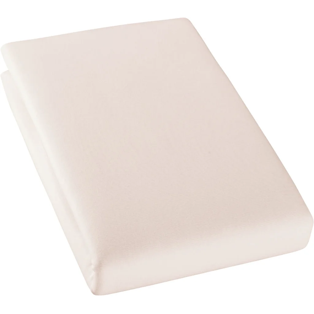 Bio Single-Jersey Spannbettlaken für Boxspringbetten in Standardgröße und Überlänge - Einzelbett in Rosa von Cotonea Größe 90-100 x 220 cm