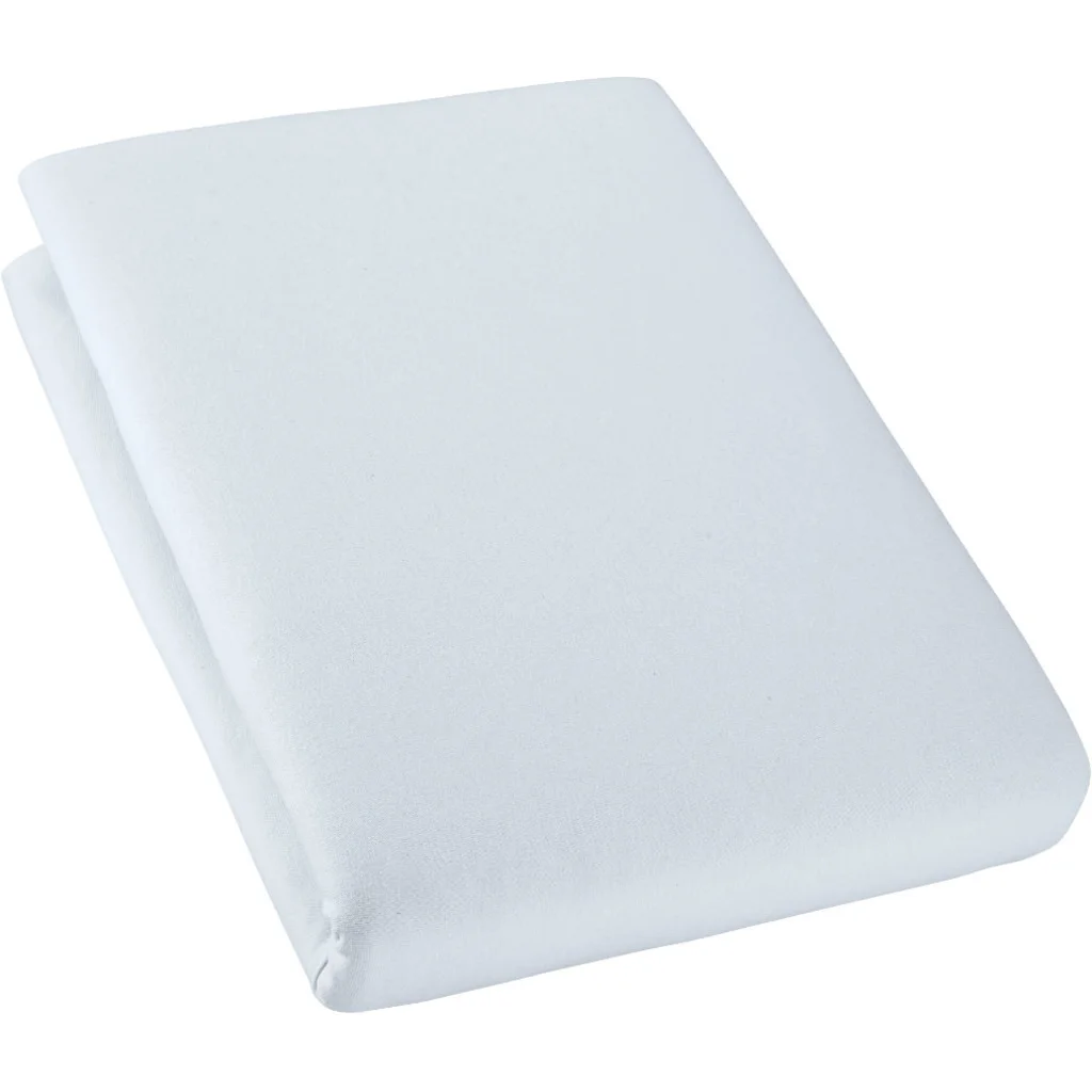 Bio Single-Jersey Spannbettlaken für Matratzen in Standardgröße - Doppelbett in Hellblau Blau von Cotonea Größe 180-200 x 200 cm
