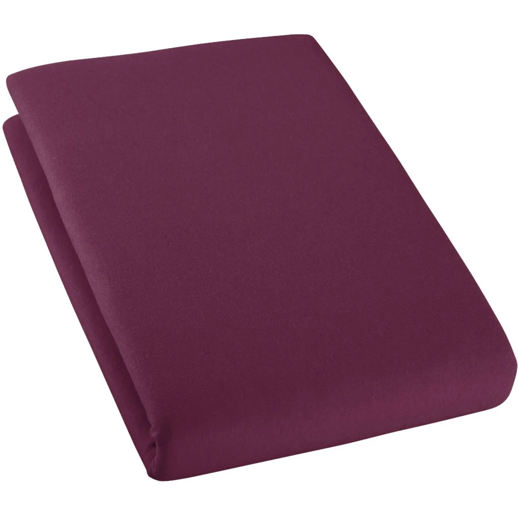 Bio Single-Jersey Spannbettlaken für Matratzen in Standardgröße - Einzelbett in Helle Beere Beere von Cotonea Größe 70-80 x 190-200 cm