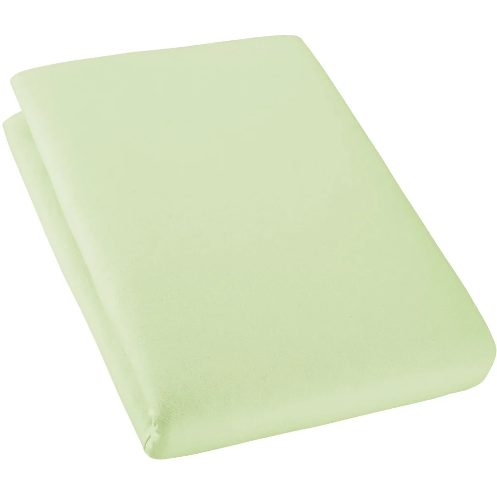 Bio Single-Jersey Spannbettlaken für Matratzen in Standardgröße - Einzelbett in Hellgrün Grün von Cotonea Größe 70-80 x 190-200 cm