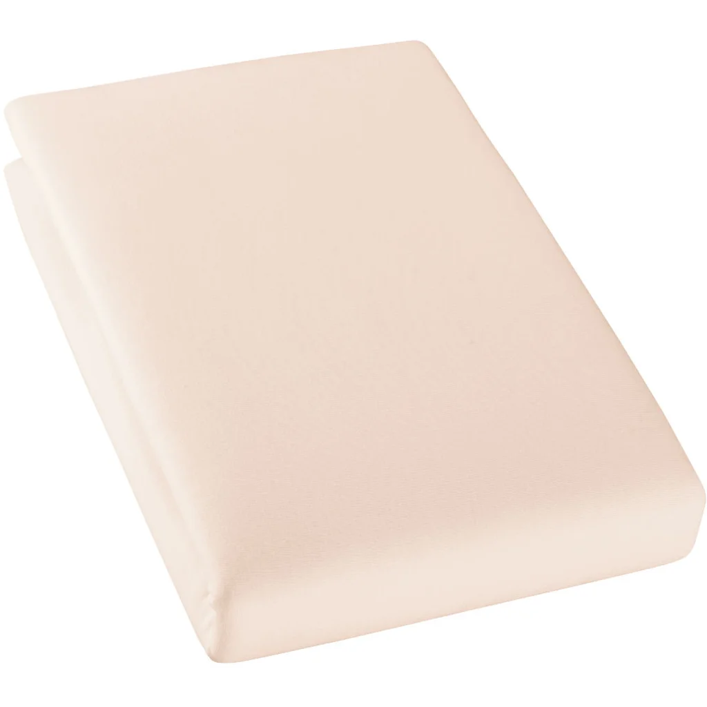 Bio Single-Jersey Spannbettlaken für Matratzen in Standardgröße - Einzelbett in Rosenquarz Rosa von Cotonea Größe 120-130 x 200 cm