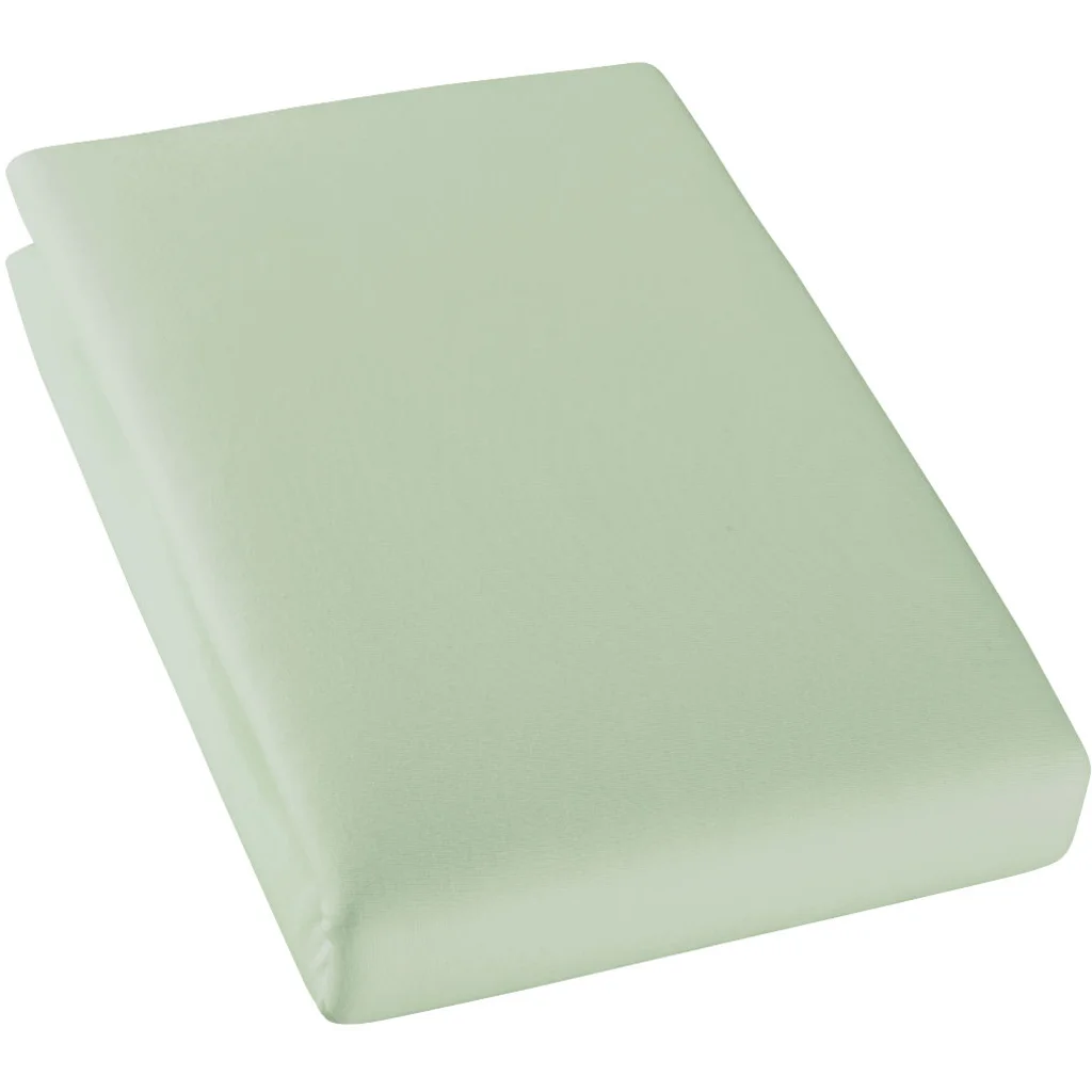 Bio Single-Jersey Spannbettlaken für Matratzen in Standardgröße und Überlänge - Doppelbett in Kiwi Grün von Cotonea Größe 180-200 x 220 cm