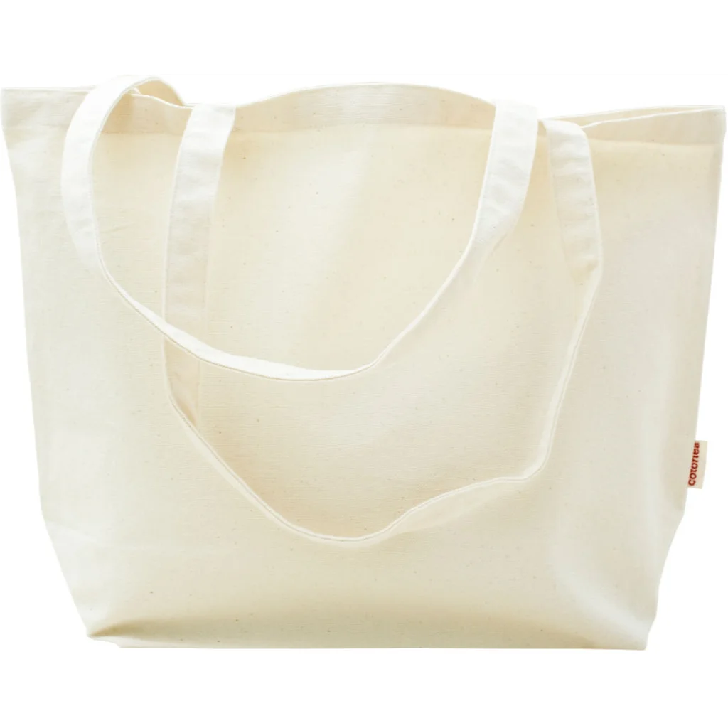 Bio Stoff-Tragetasche in Creme (naturbelassen) Creme von Cotonea Größe 45x30 cm