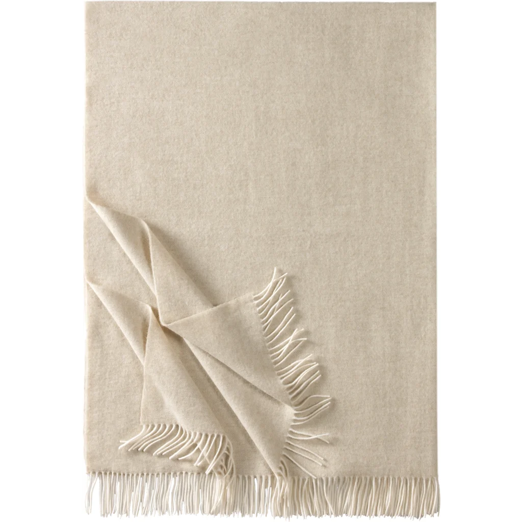 Decke BOSTON in Leinen Beige Muster Meliert von Eagle Products Größe 130x200 cm
