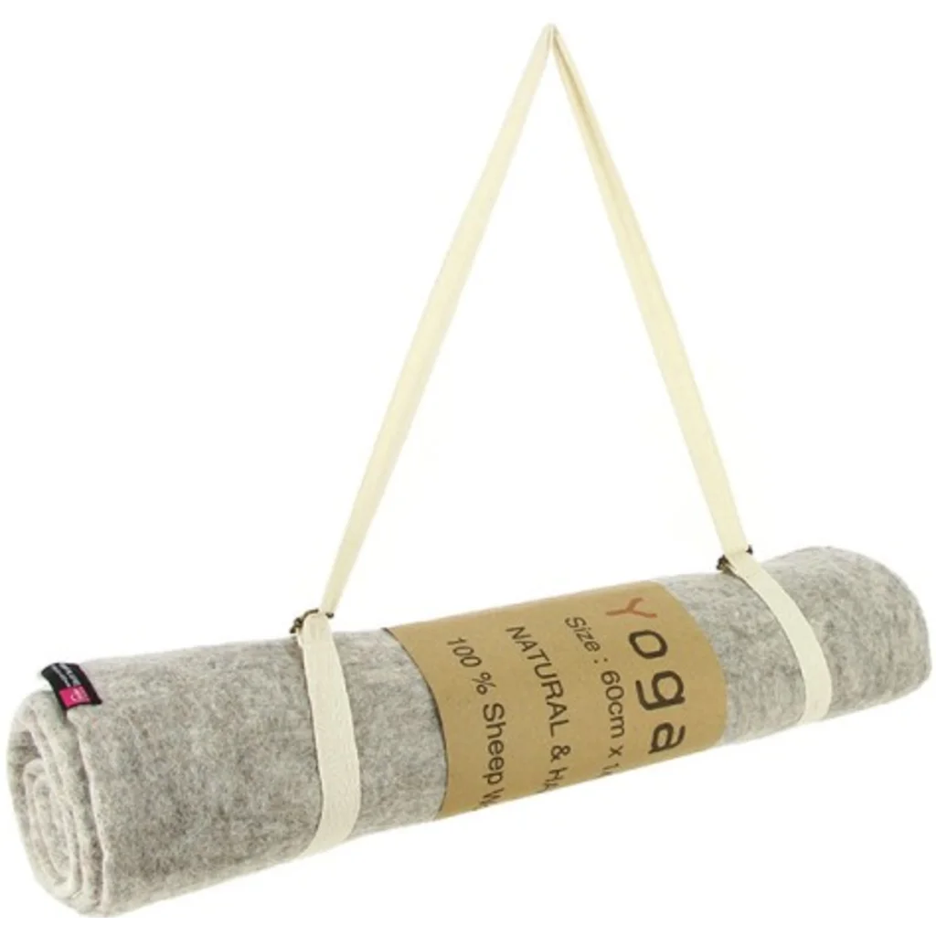 Filz Yogamatte in Hellgrau Grau von GLOBO Größe 60x150 cm
